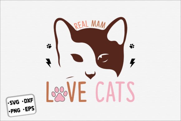 Review: Real Mam Love Cats Cat Quote SVG Design